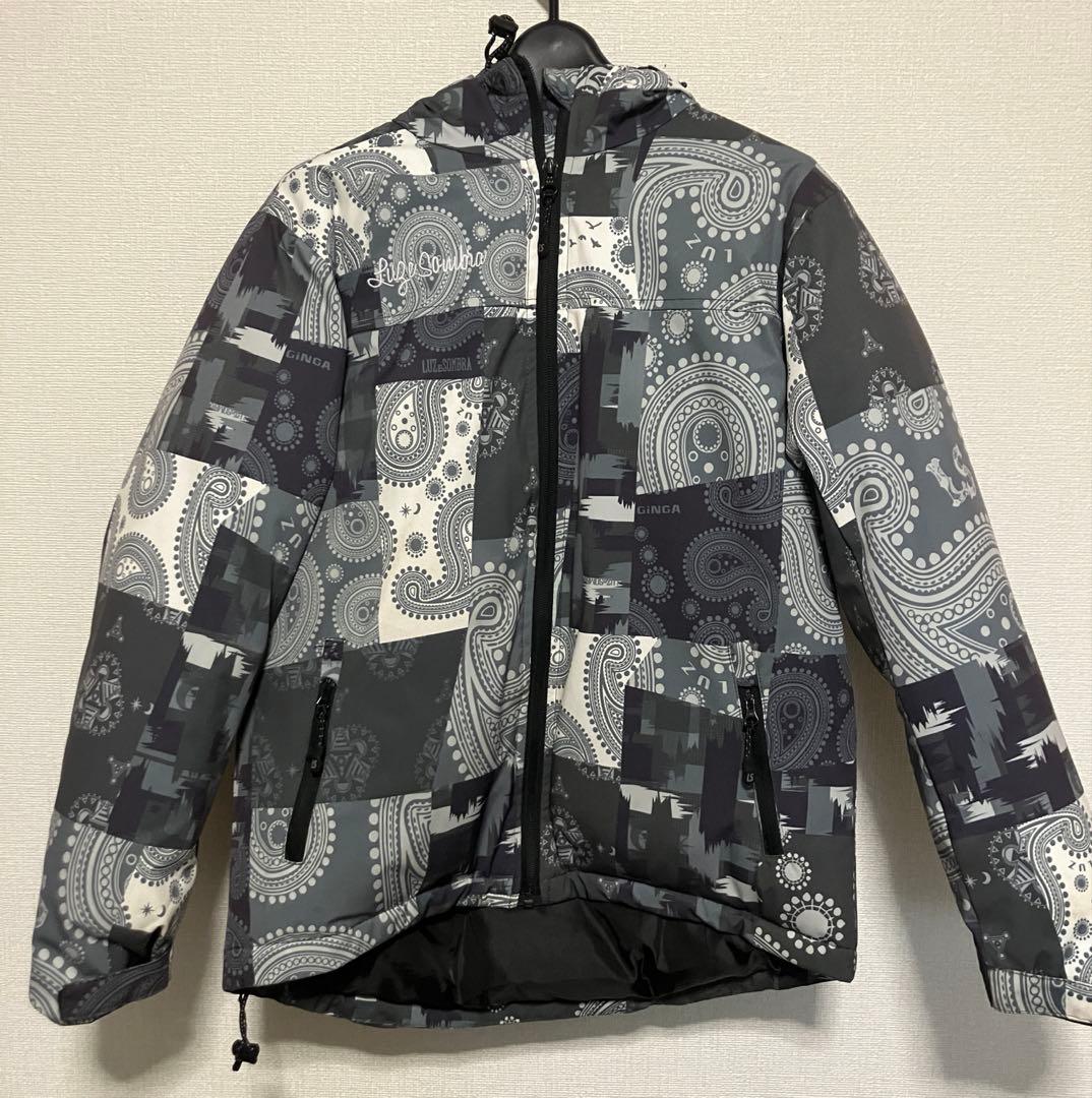連休価格❗️1000円引き　ルースイソンブラ 中綿ジャケット グレー系ペイズリー柄