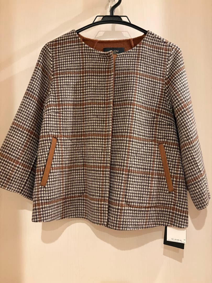 anJUDY COLLECTION チェック柄コート 38