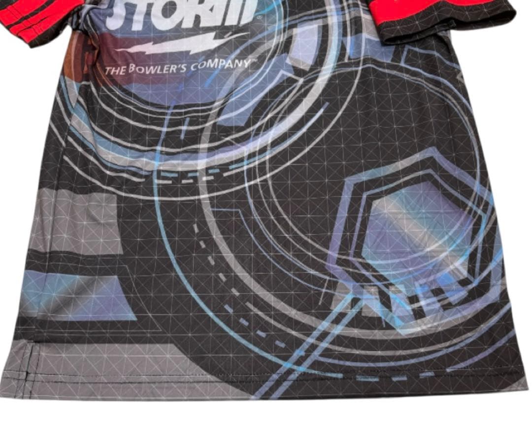 HI-SP-ハイスポーツ STORM ボウリングシャツ 半袖 ブラック　S