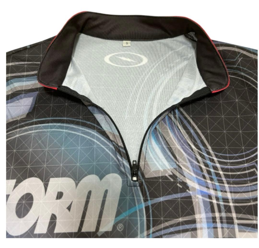 HI-SP-ハイスポーツ STORM ボウリングシャツ 半袖 ブラック　S