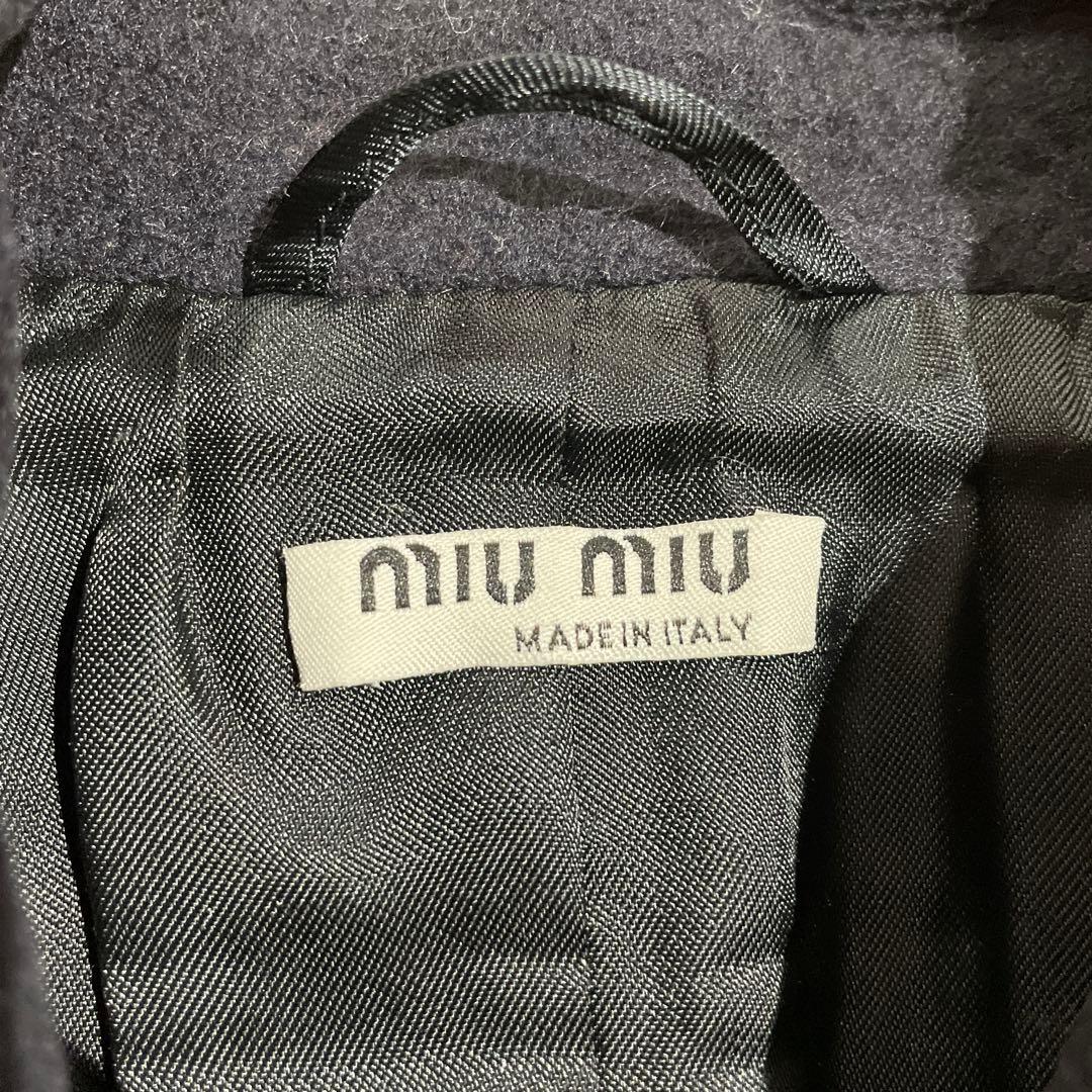 大幅値下げ大歓迎 miu miu ポンチョコート ネイビー イタリア製