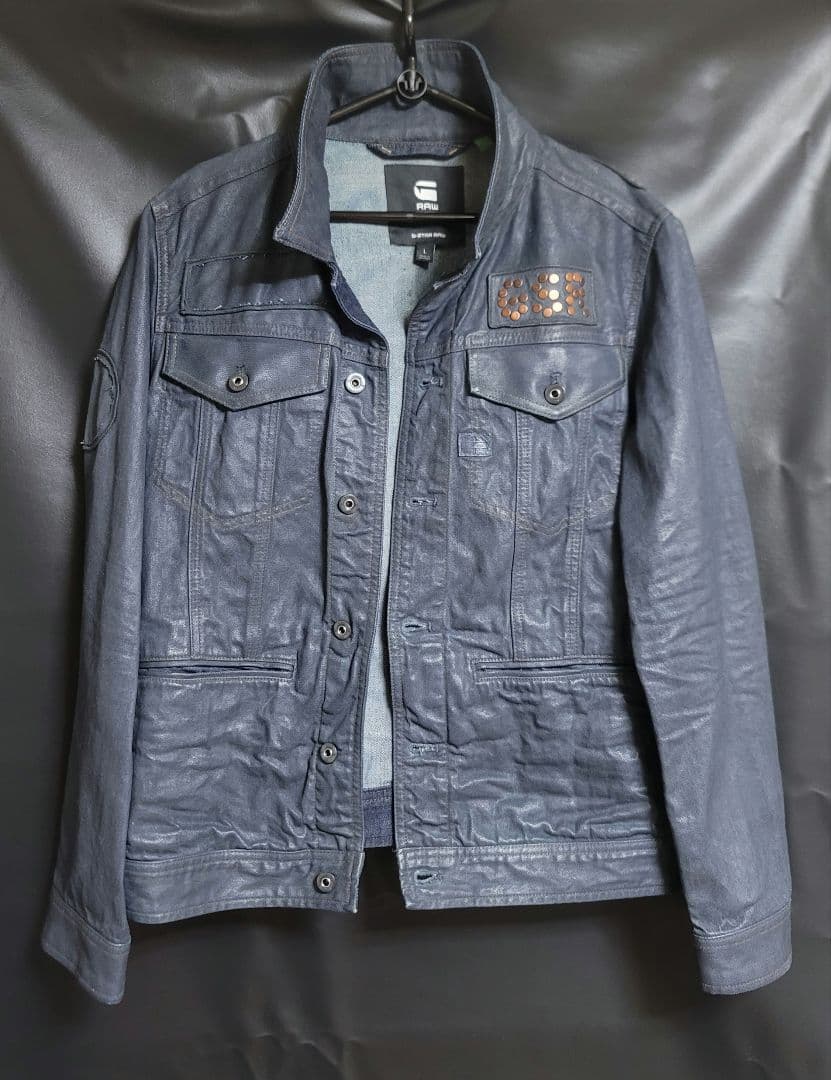 稀少！ ★G-STAR RAW★ ジースターロー デニム ネイビー【サイズL】