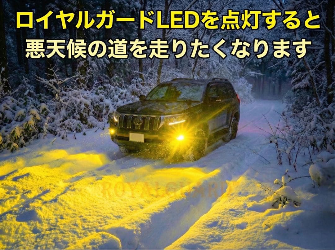 光量世界一ロイヤルガードオメガ LEDフォグ イエロー H8 H11 H16