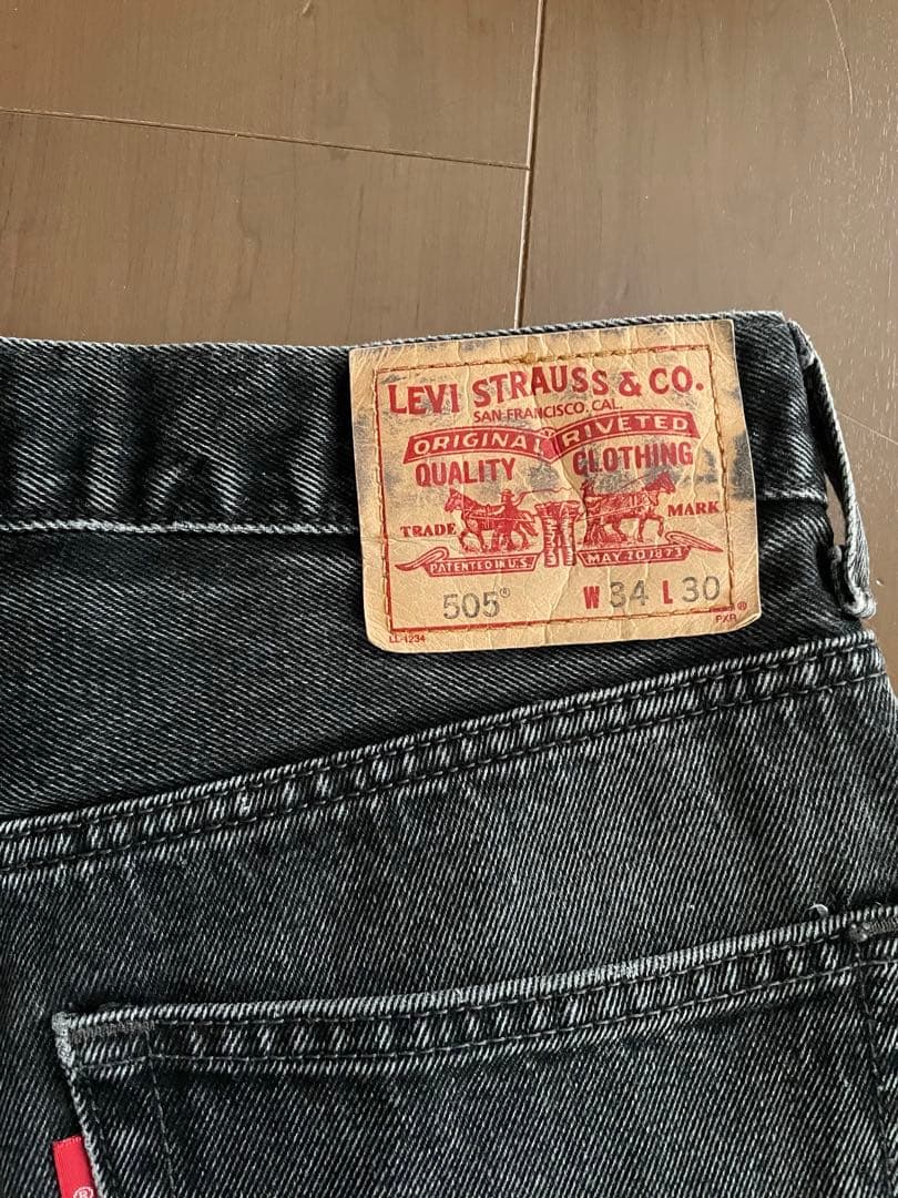 Levi's 505 ブラックデニム W34 L30