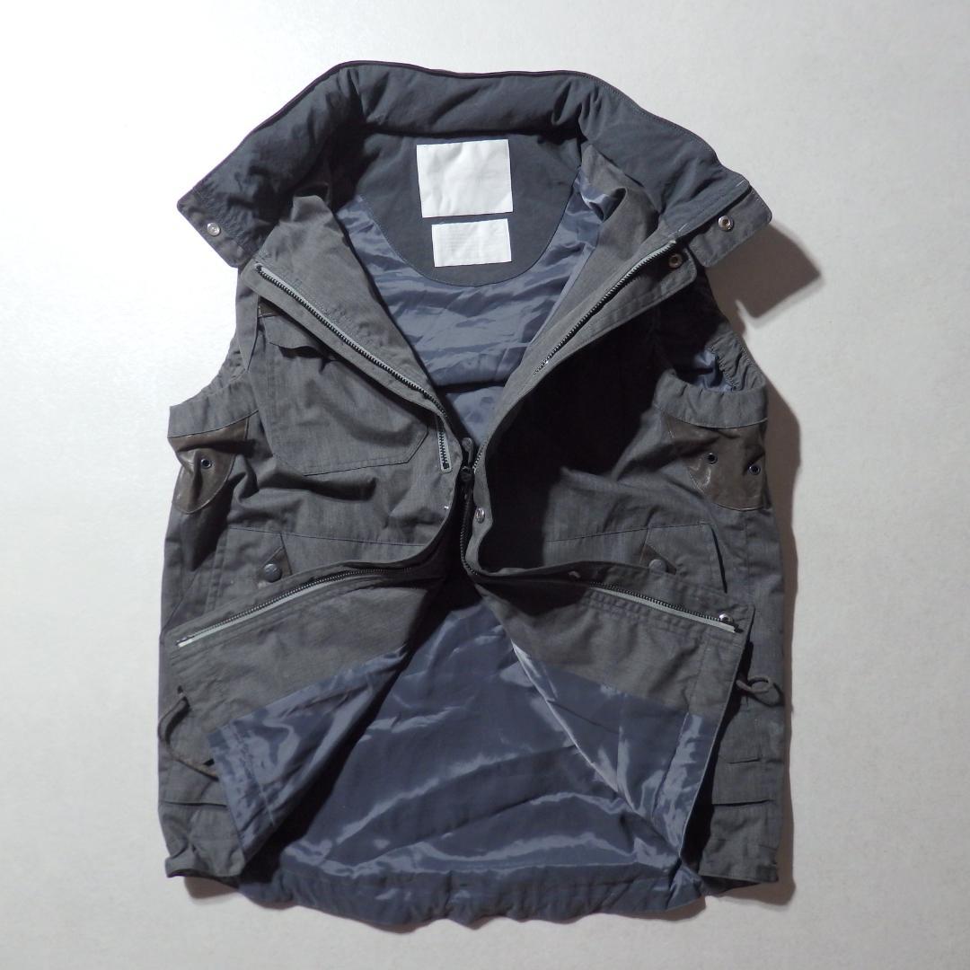 超希少サンプル White Mountaineeringレザー切替 フード格納