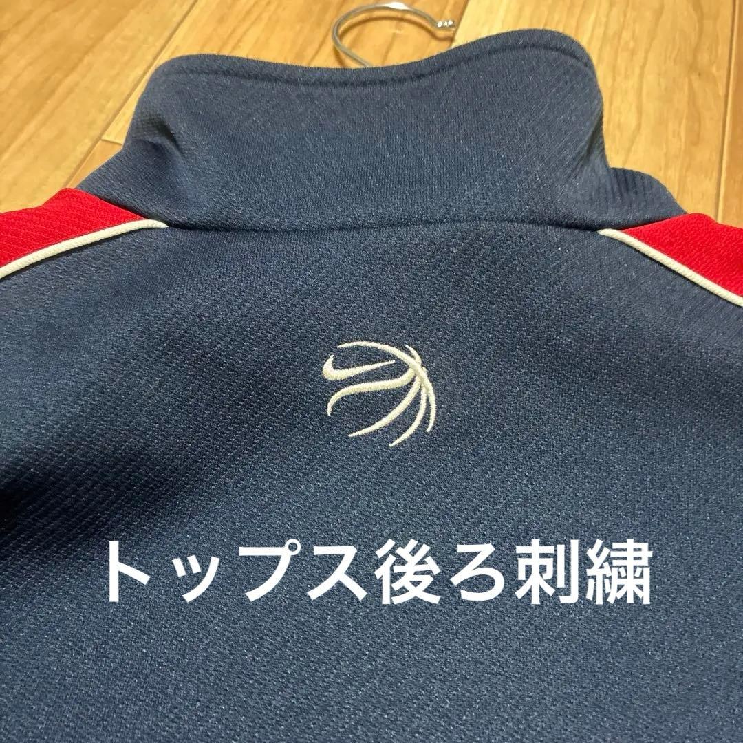【希少】90s NIKE バスケ セットアップ サイドスナップ 紺赤 L/M