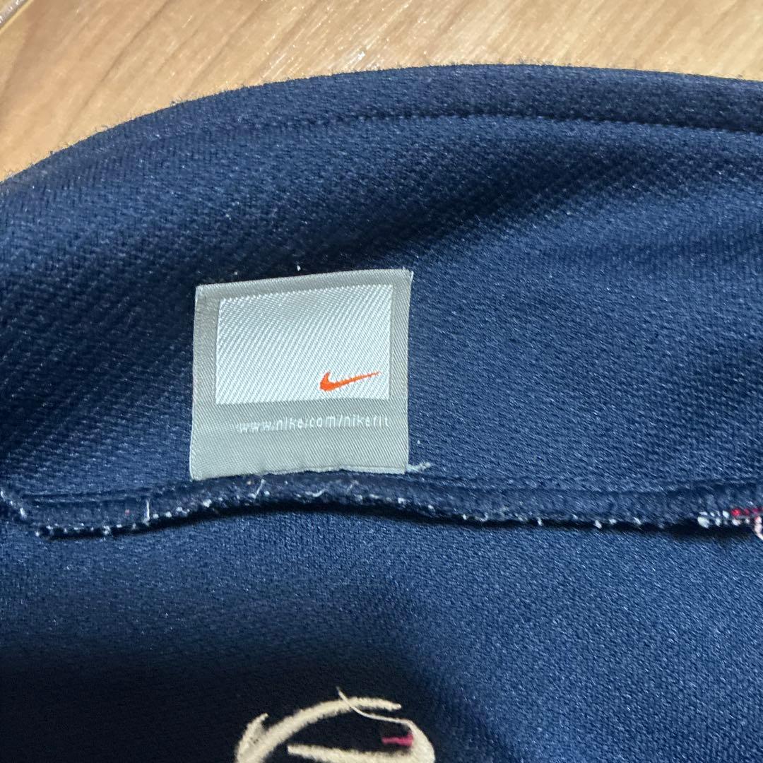 【希少】90s NIKE バスケ セットアップ サイドスナップ 紺赤 L/M