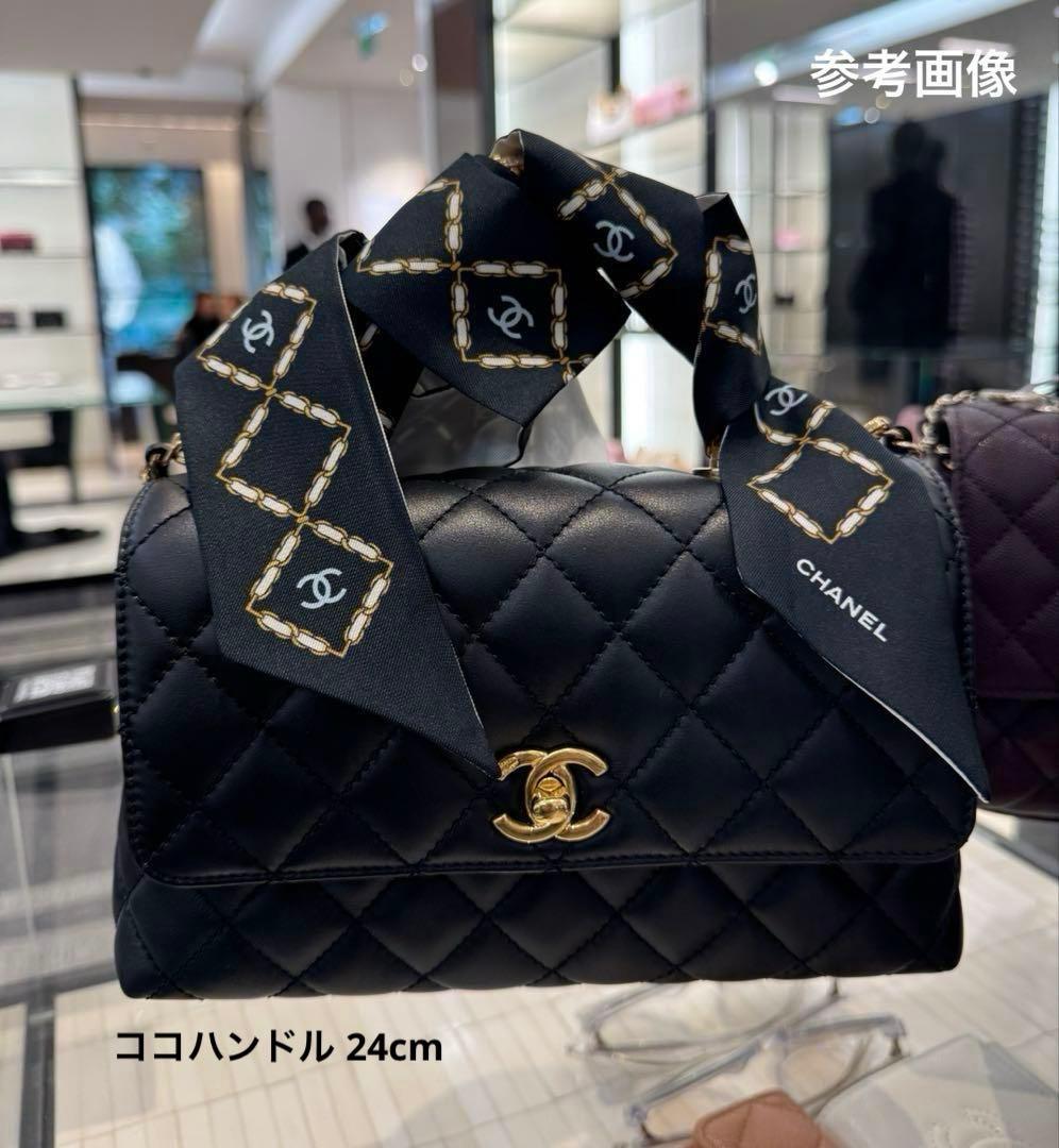 シャネル本店限定包装 CHANELヘアバンド スカーフ ココハンドル レシート可