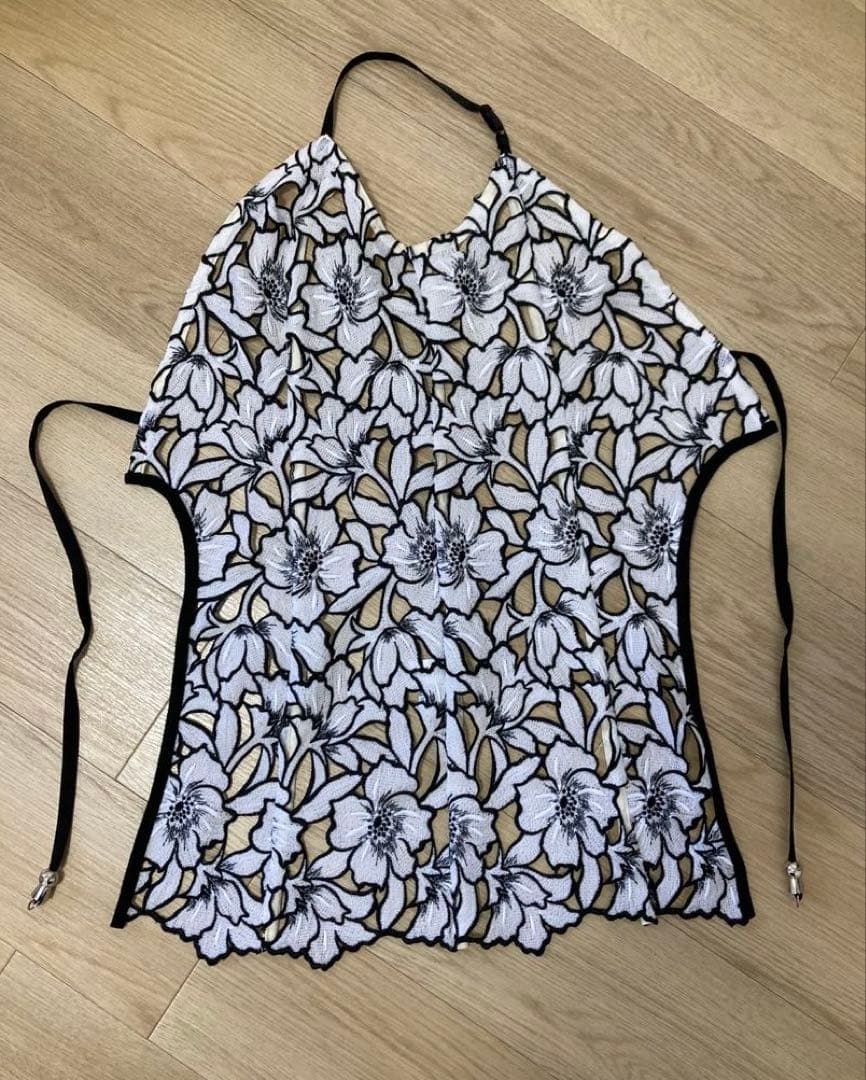 【美品】キシダミキ　KISHIDAMIKI ハーフビスチェ　フラワー