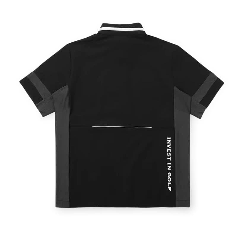 Malbon 韓国ゴルフウェア メンズ ハーフジップTシャツ＋ショートパンツ