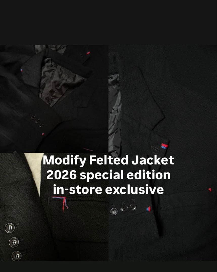 Anytee 縮絨 felted jacket 2026 special XL