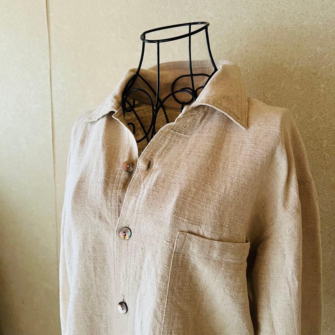 うさとの服 usaato ヘンプ 100% 長袖シャツ ブラウス 麻