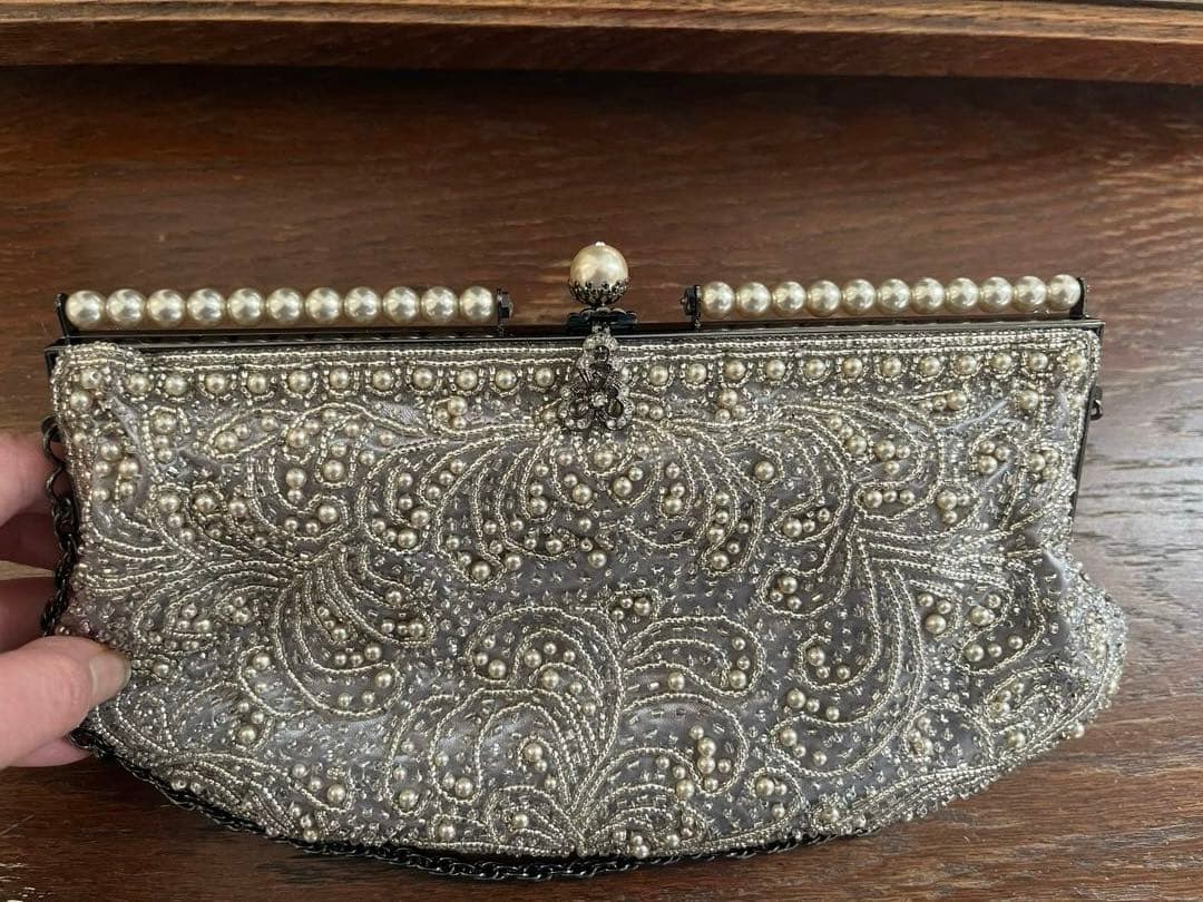 未使用美品✨Di bello TOPKAPI ビーズ刺繍　パーティーバッグ