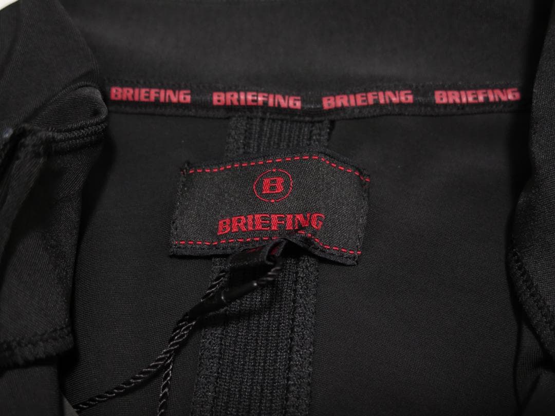 ⓂBRIEFING GOLF ブリーフィングゴルフ背面ロゴハーフジップシャツ黒