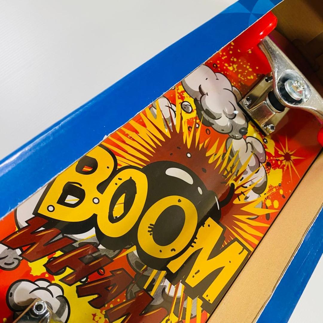 新品 未使用 スケートボード 28インチ 子供用 BOOM デザイン