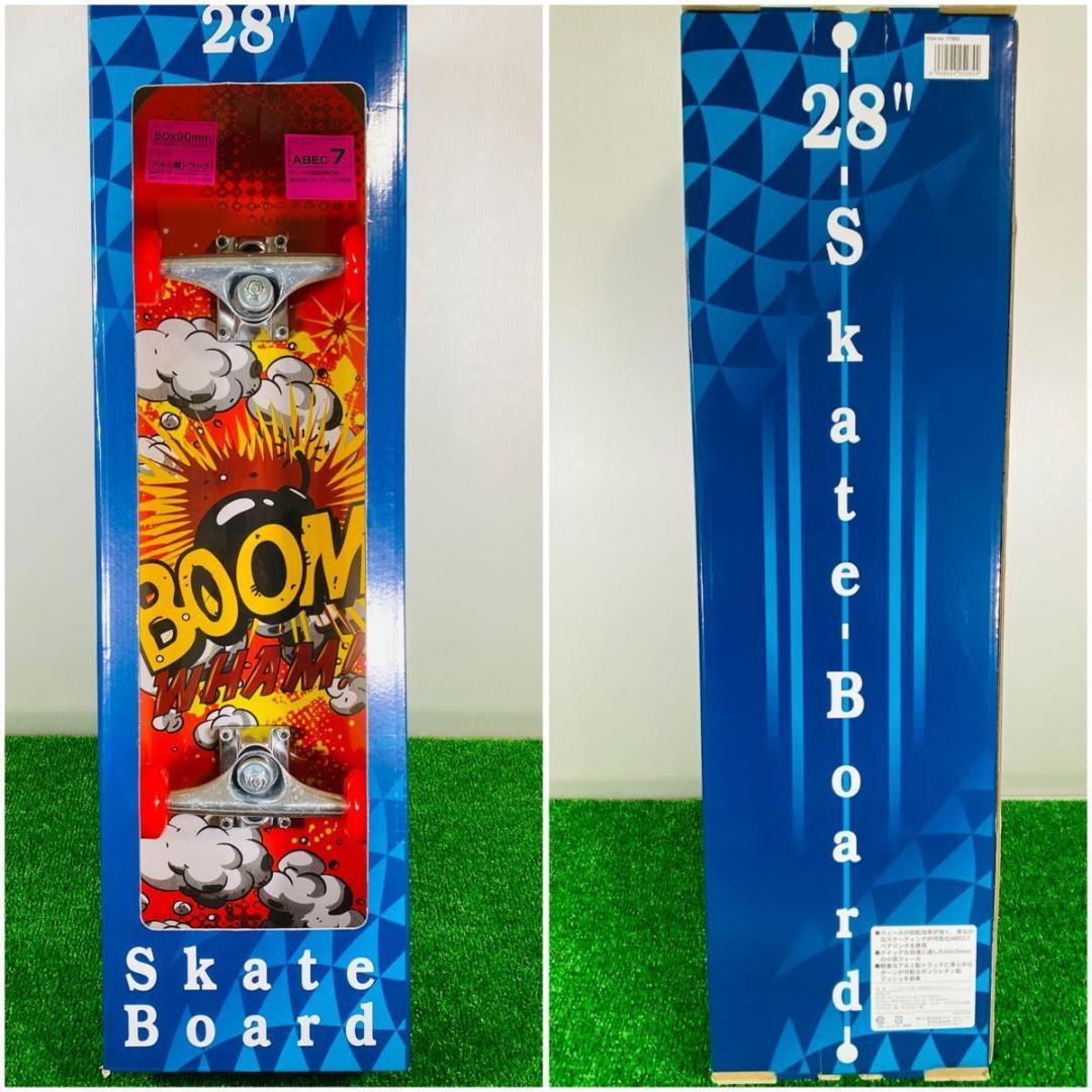 新品 未使用 スケートボード 28インチ 子供用 BOOM デザイン
