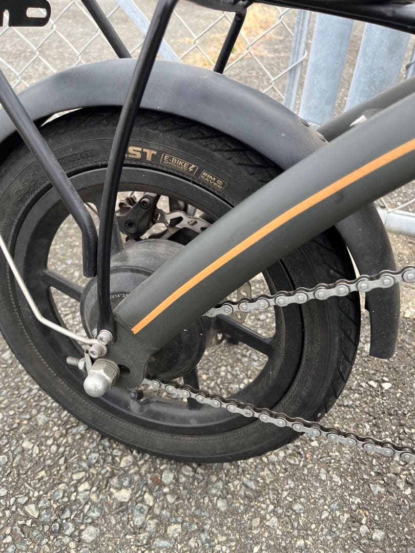 未整備　電動アシスト自転車　AIDDE 折り畳み自転車