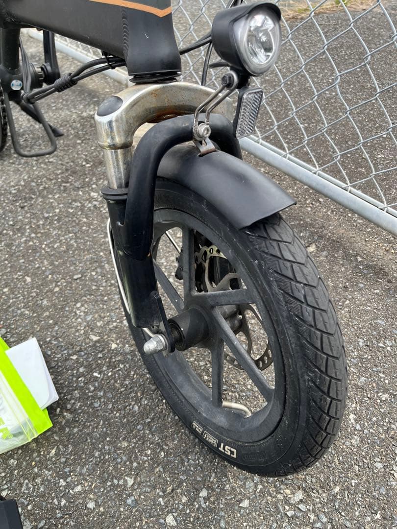 未整備　電動アシスト自転車　AIDDE 折り畳み自転車