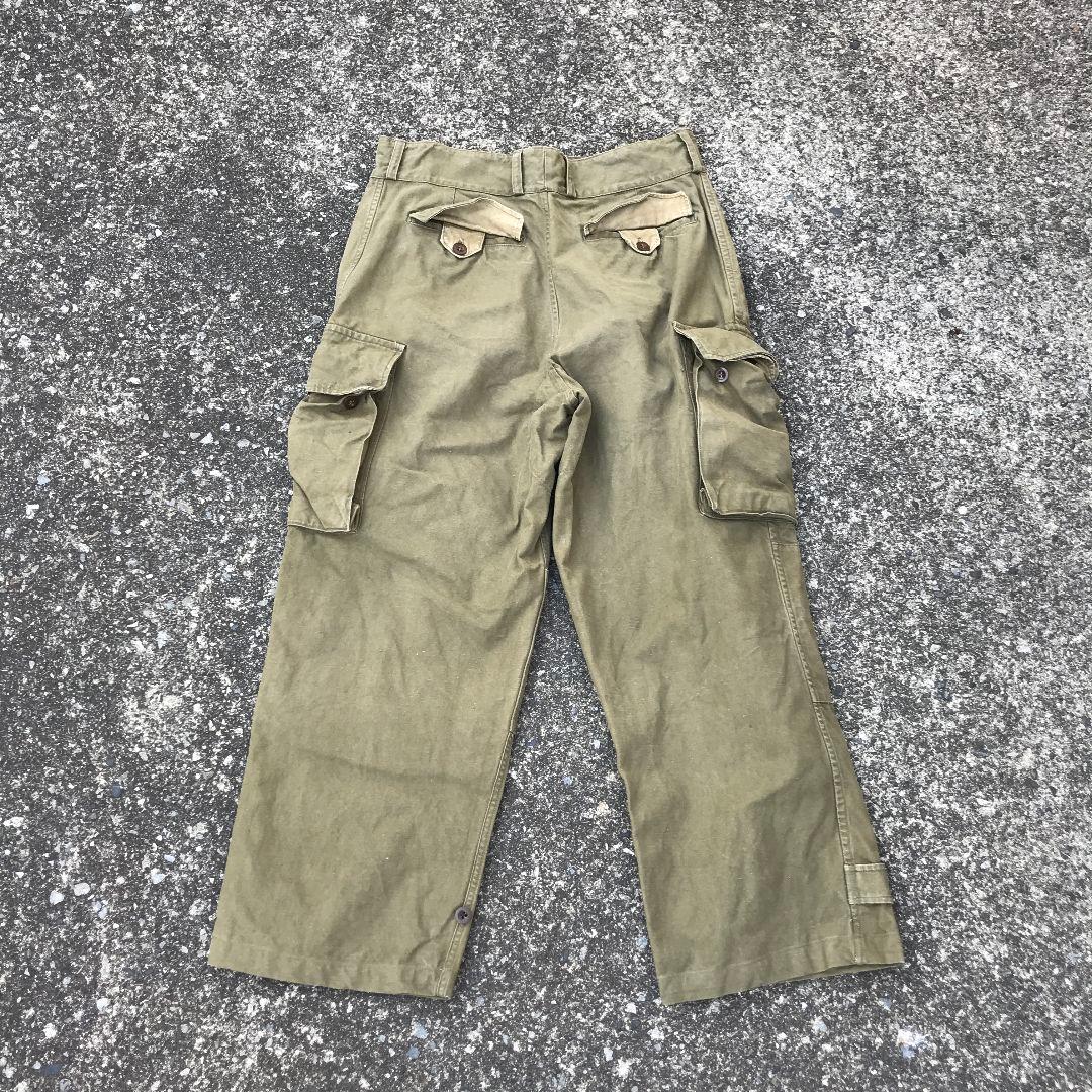 実物】40s 50s フランス軍 m47 カーゴ パンツ 前期 M-47 M47