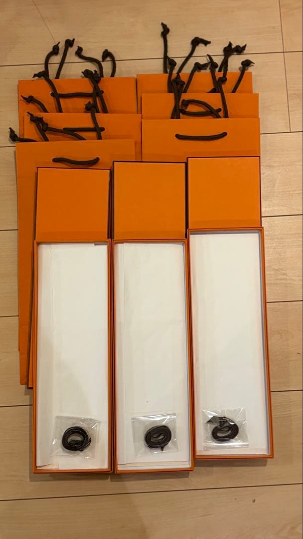 HERMES ネクタイ用　空箱6箱　紙袋6枚 リボン付き