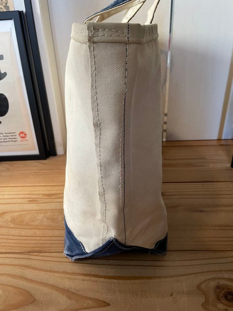希少70s サイドタグL.L.Bean トートバッグネイビーLサイズ ギザタグ