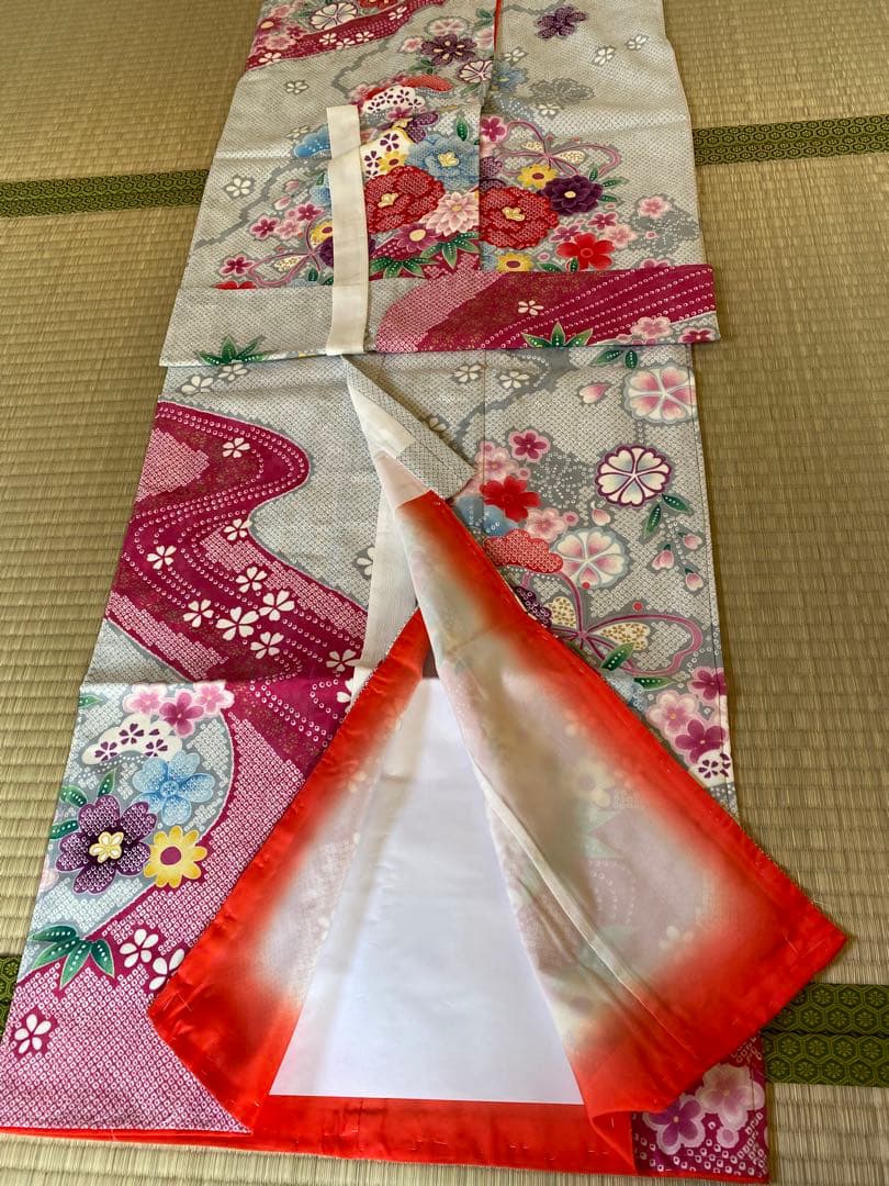 【四つ身】七五三用 花柄 着物 子供用