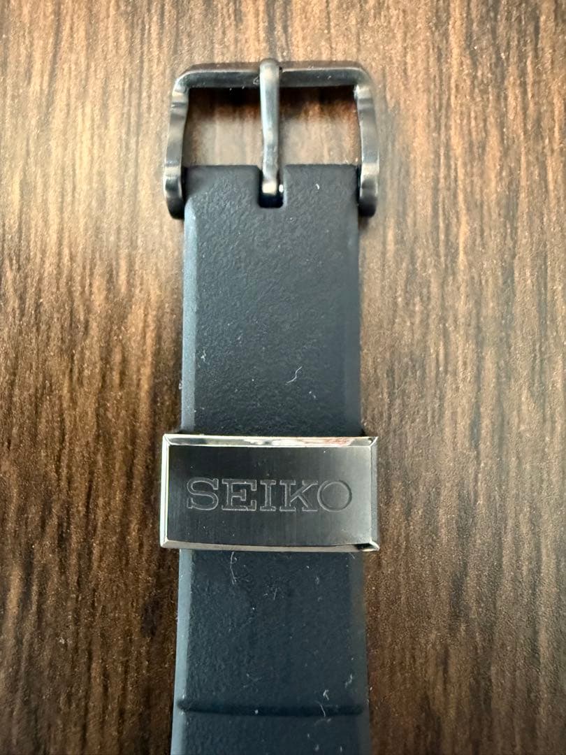 【レア:希少】SEIKO ブラック仕様ラバーベルト　20mm