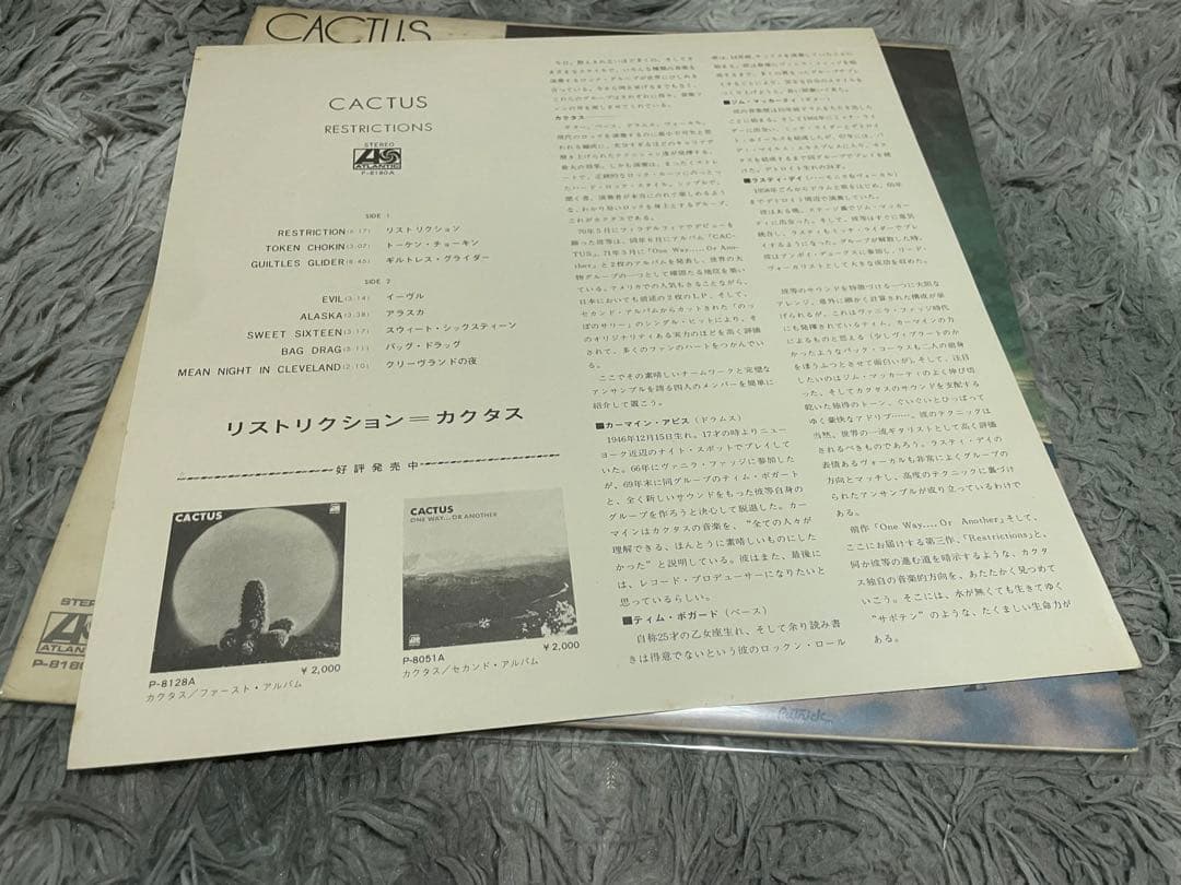 洋楽 CACTUS RESTRICTIONS LP