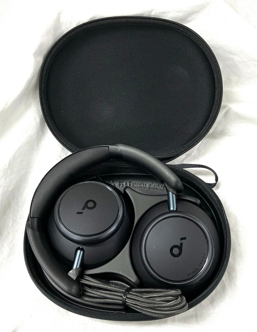 soundcore ワイヤレスヘッドホン ブラック ケース付