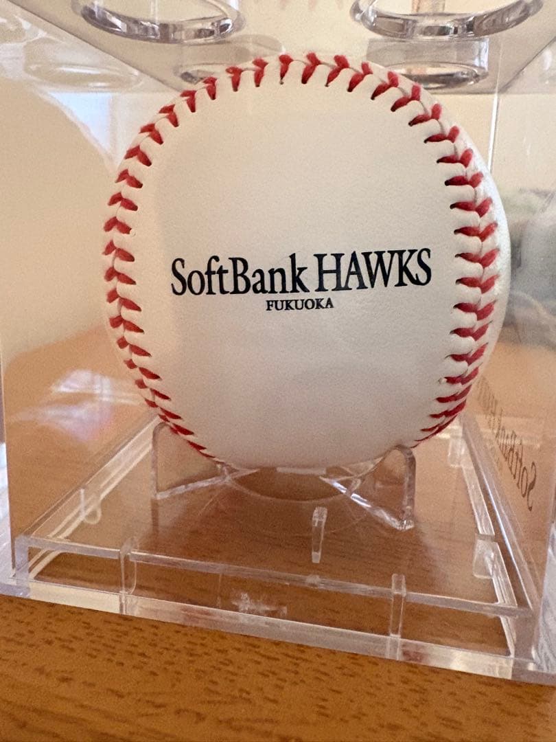 SoftBank HAWKS サイン入り野球 ケース付き 柳田悠岐