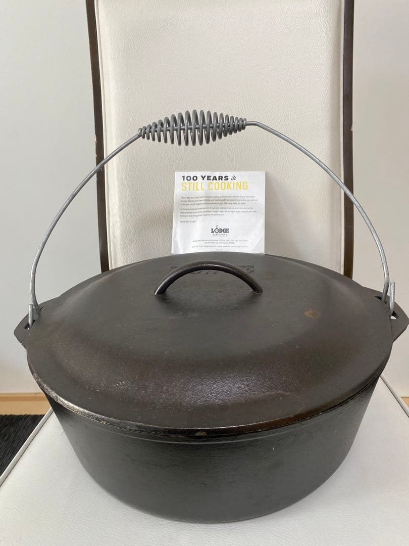 美品 LODGE ダッチオーブン 12インチ 長期保管品 アウトドア