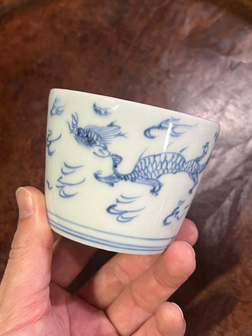 蕎麦猪口　そば猪口　古伊万里　龍　竜　干支　染付　そばちょこ　コレクション