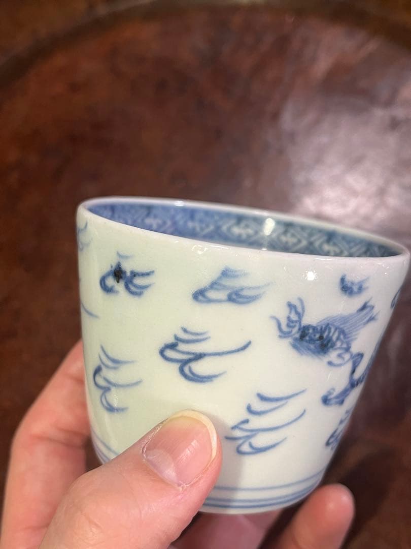 蕎麦猪口　そば猪口　古伊万里　龍　竜　干支　染付　そばちょこ　コレクション