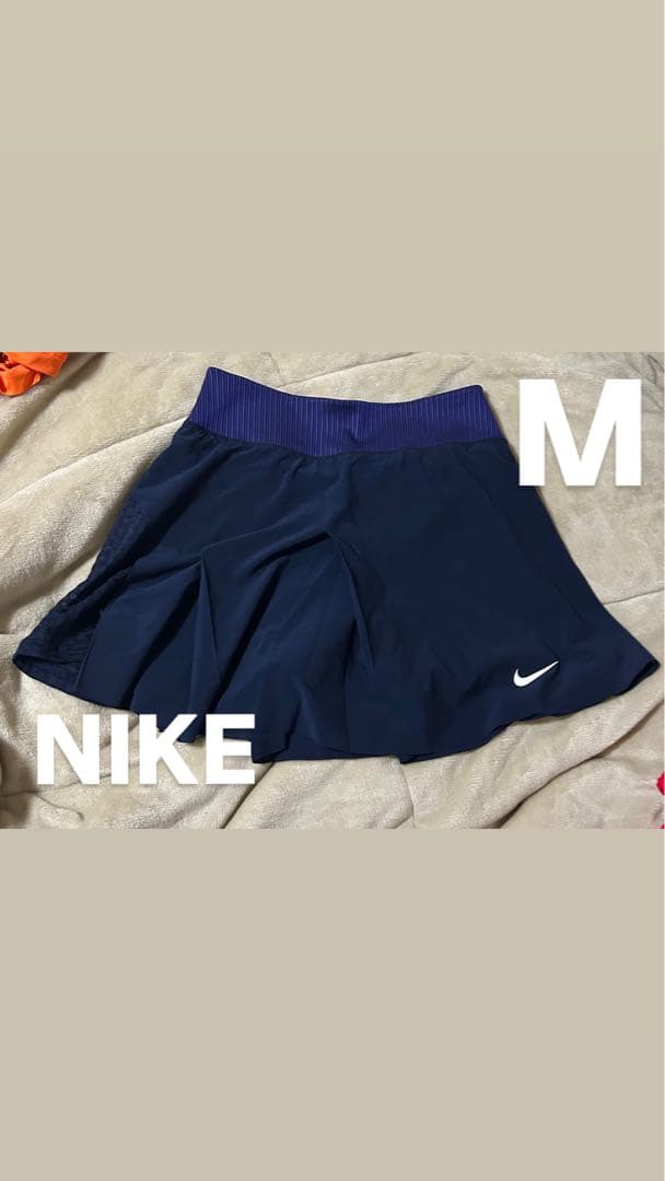 NIKE DRI-FIT ADV プリーツスカートネイビー メッシュパネル入りM