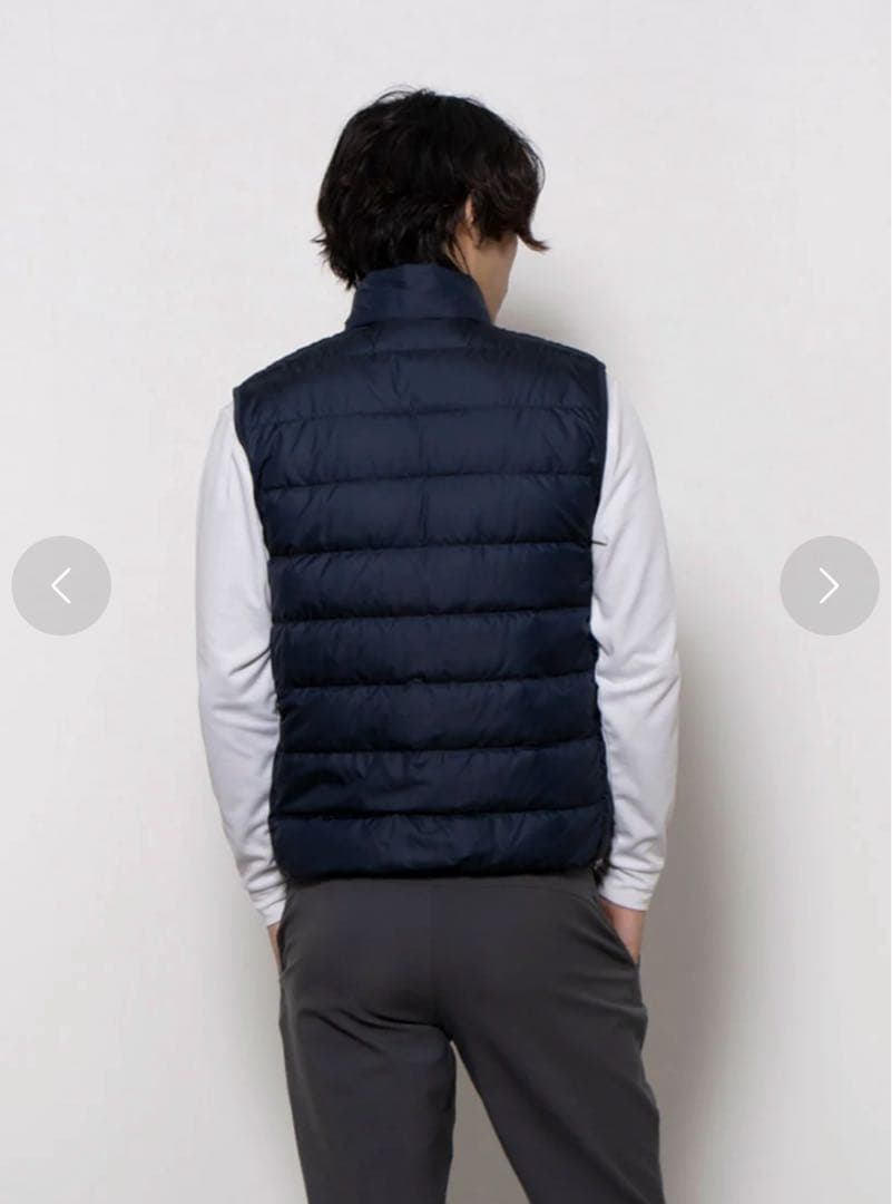 新品　アディダス　メンズ　エッセンシャルズ　ダウンベスト　ネイビー　紺　2XL