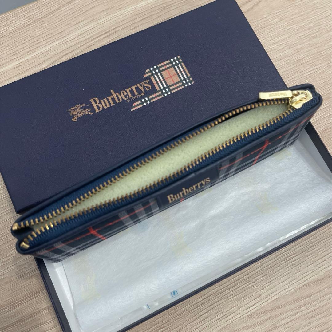 Burberry ペンケース　筆箱　ネイビー