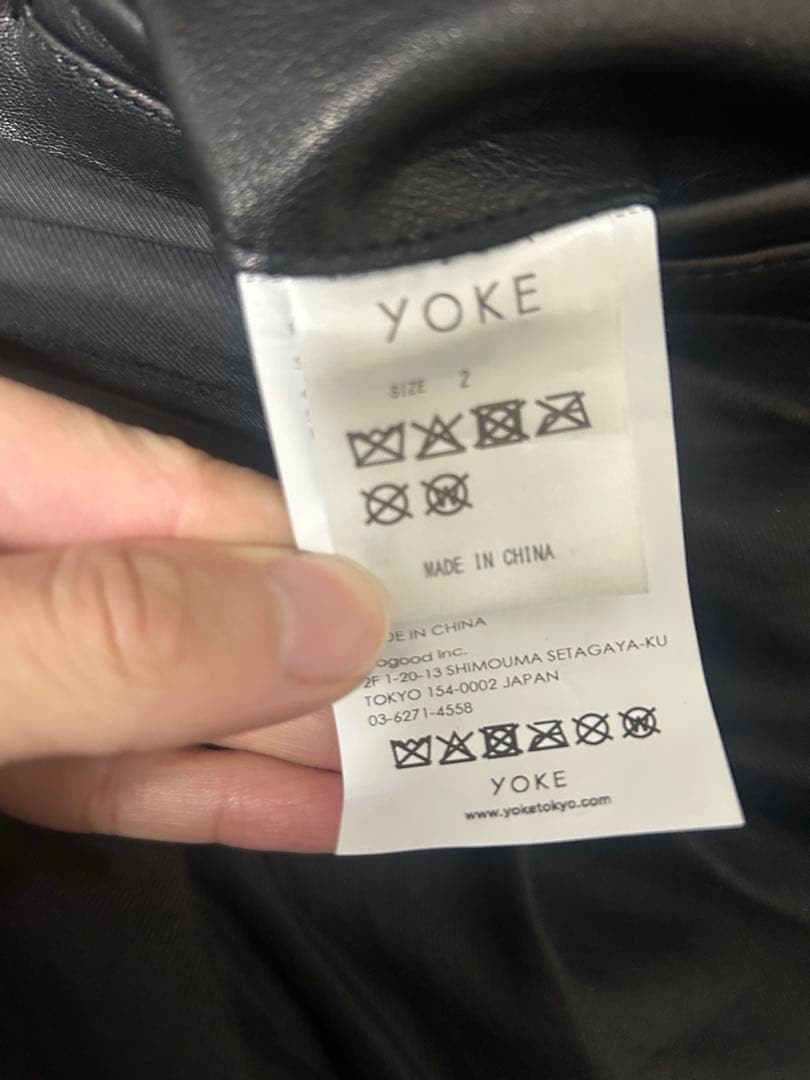 新品25awYOKE LEATHER FLIGHT JACKET size2