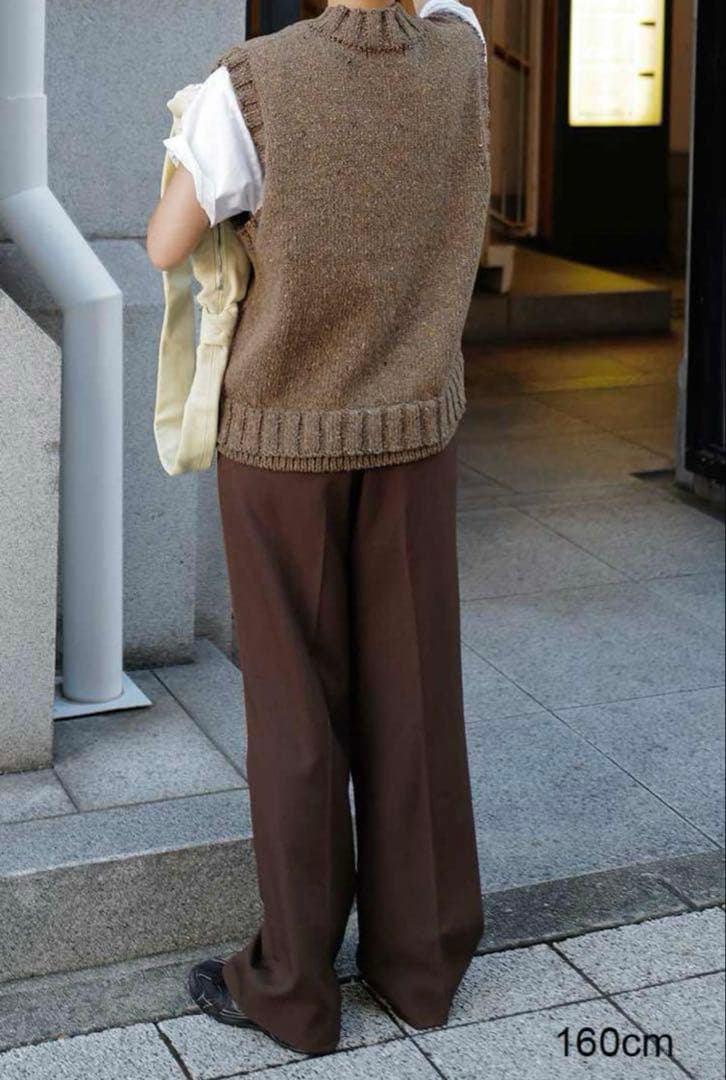 machatt カラーネップニットベスト