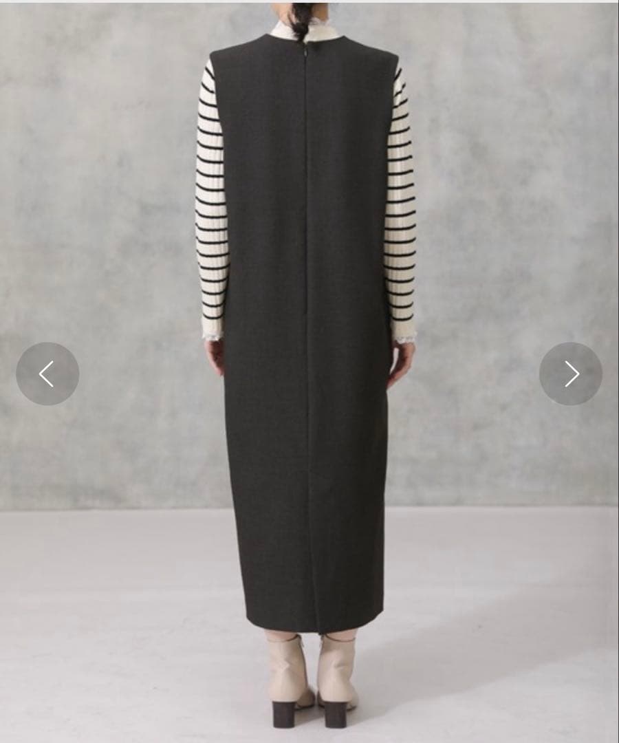 CLOCHE キーネックジャンパースカート
