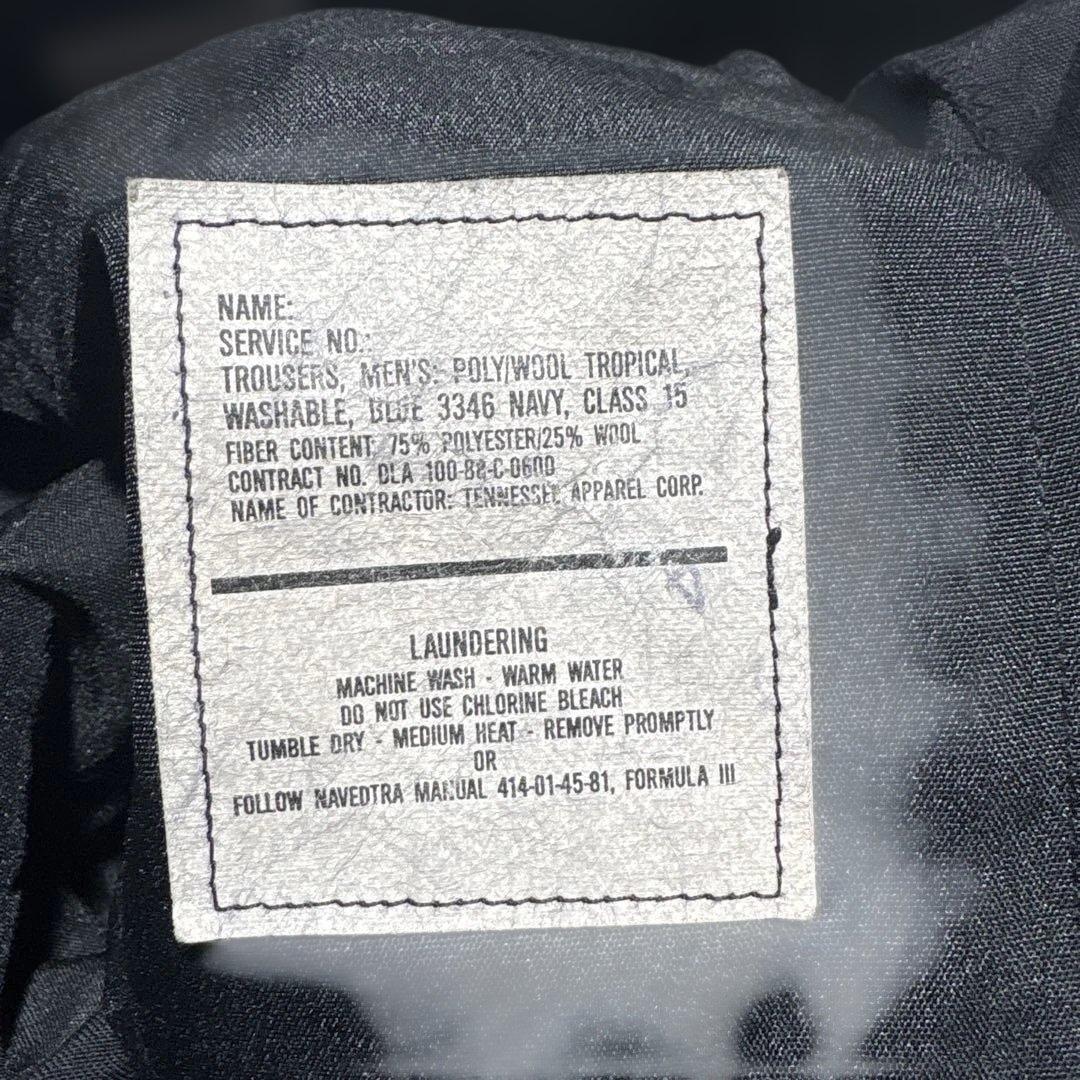 90s〜 usnavy トラウザーズパンツ　チノパン　ブラック