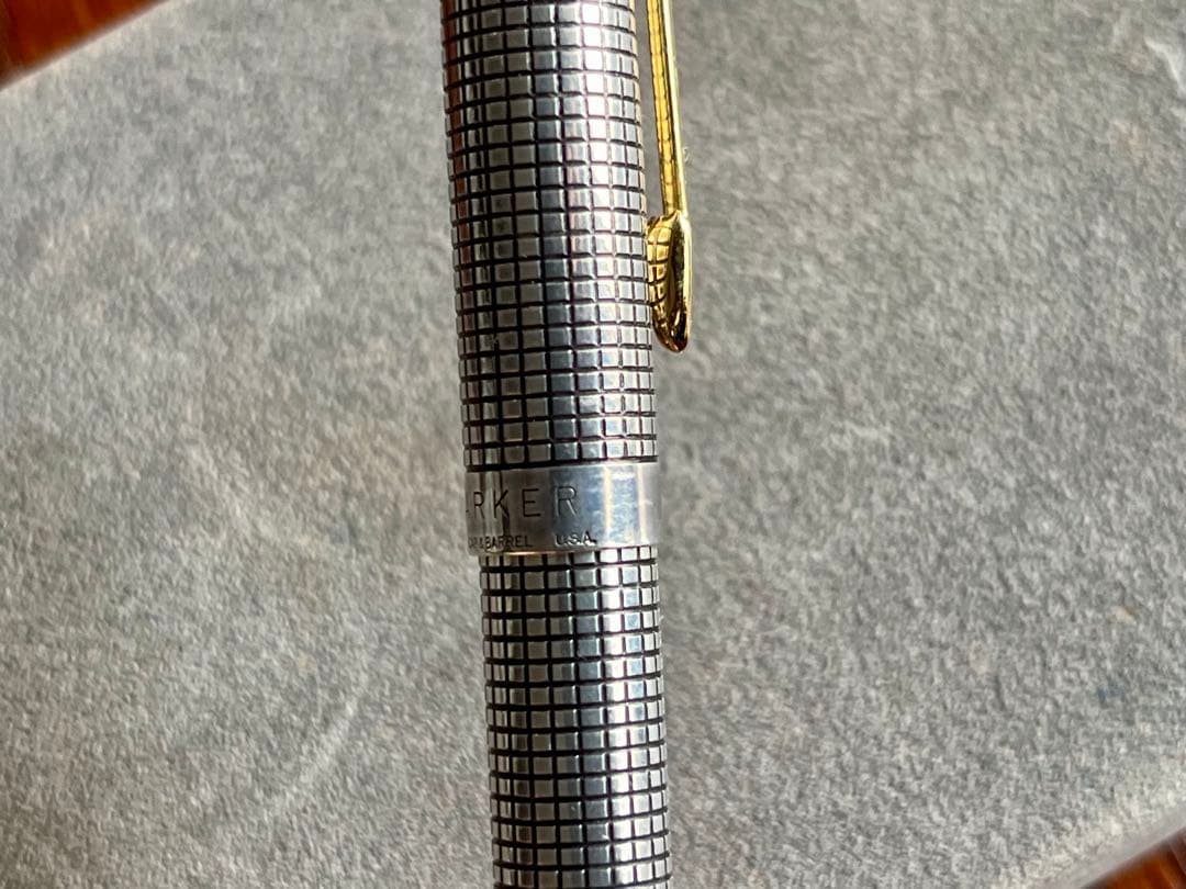 Parker75 スターリングシルバー 格子柄 シズレ ボールペン 廃番