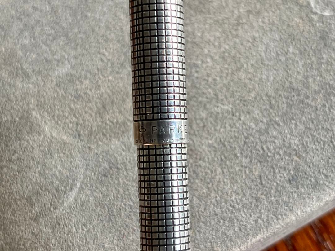 Parker75 スターリングシルバー 格子柄 シズレ ボールペン 廃番