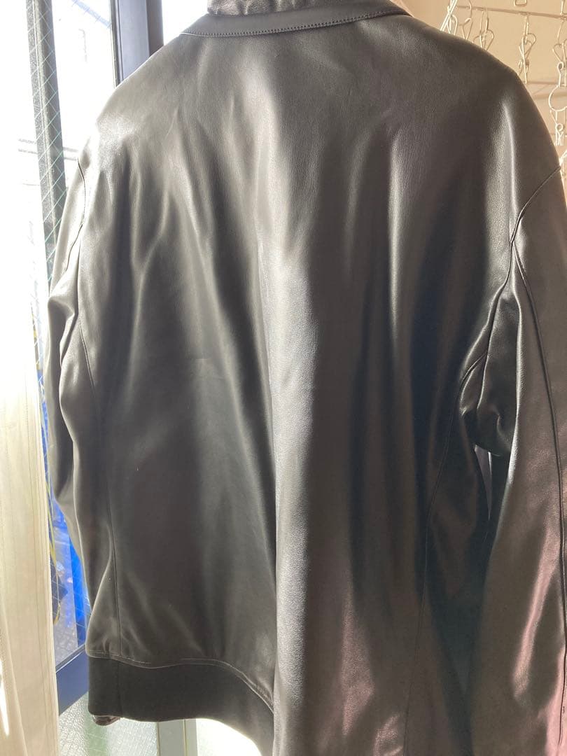 BURBERRY BLACK LABEL レザージャケット ブラックノバチェック