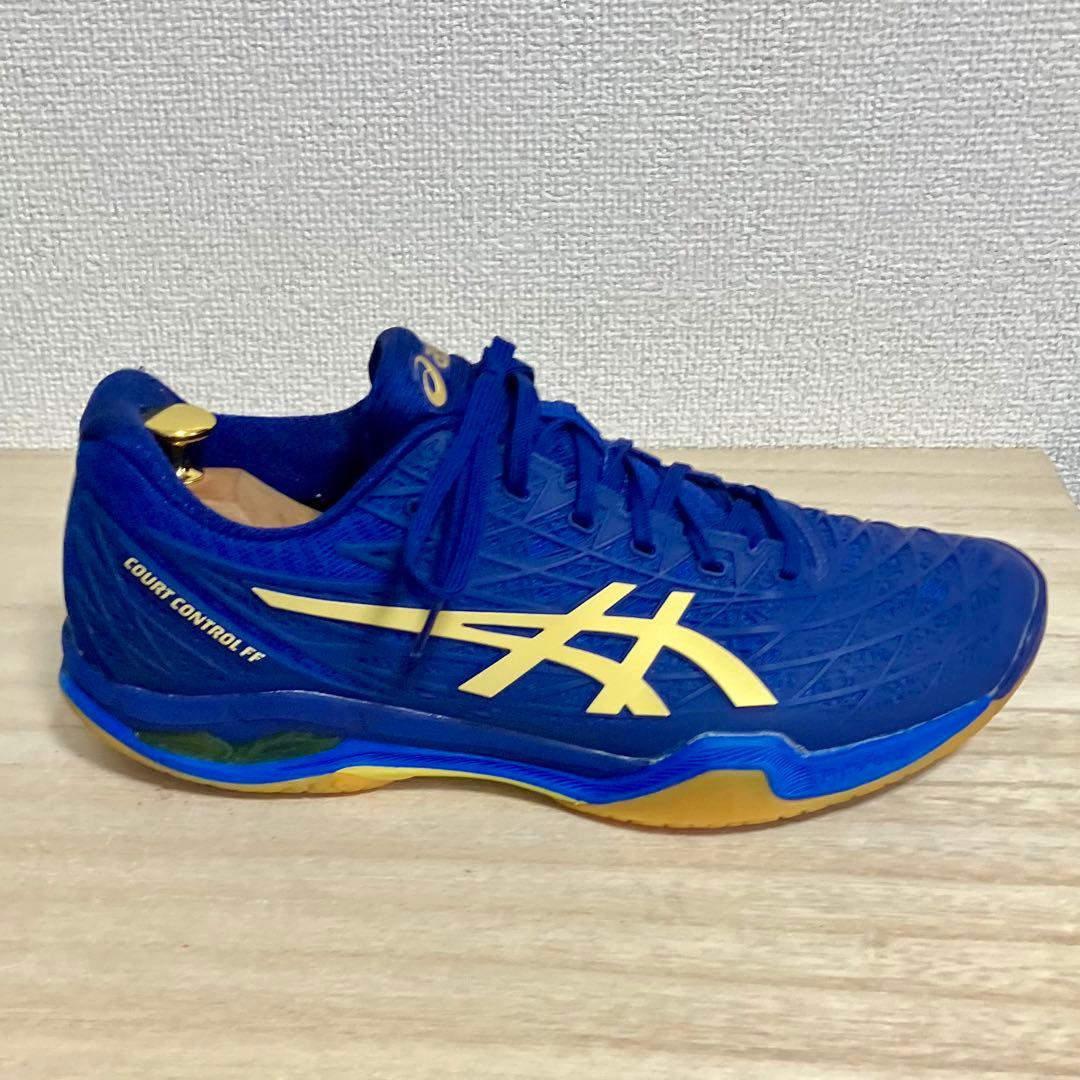 美品 asics COURT CONTROL FF ネイビー 27.5cm