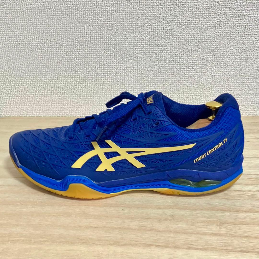 美品 asics COURT CONTROL FF ネイビー 27.5cm