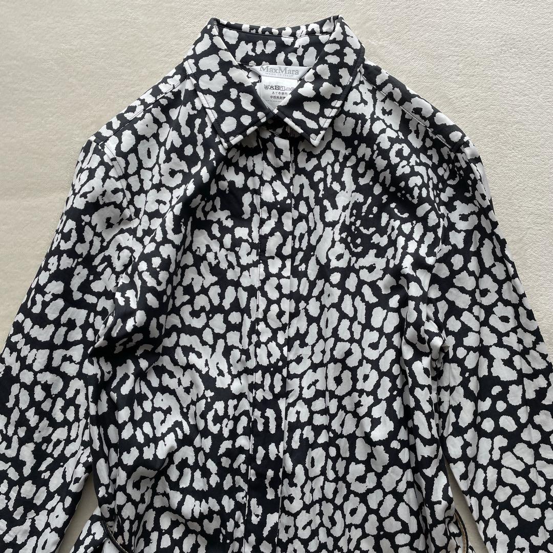 【訳あり】 美品 近年 MaxMara ティアードワンピース 白タグ 42 XL