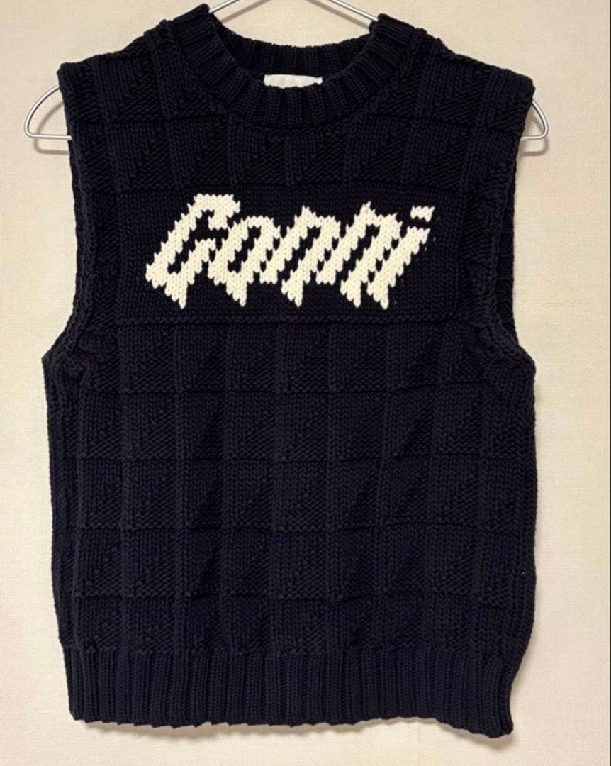 GANNI ネイビー ニットベスト　美品