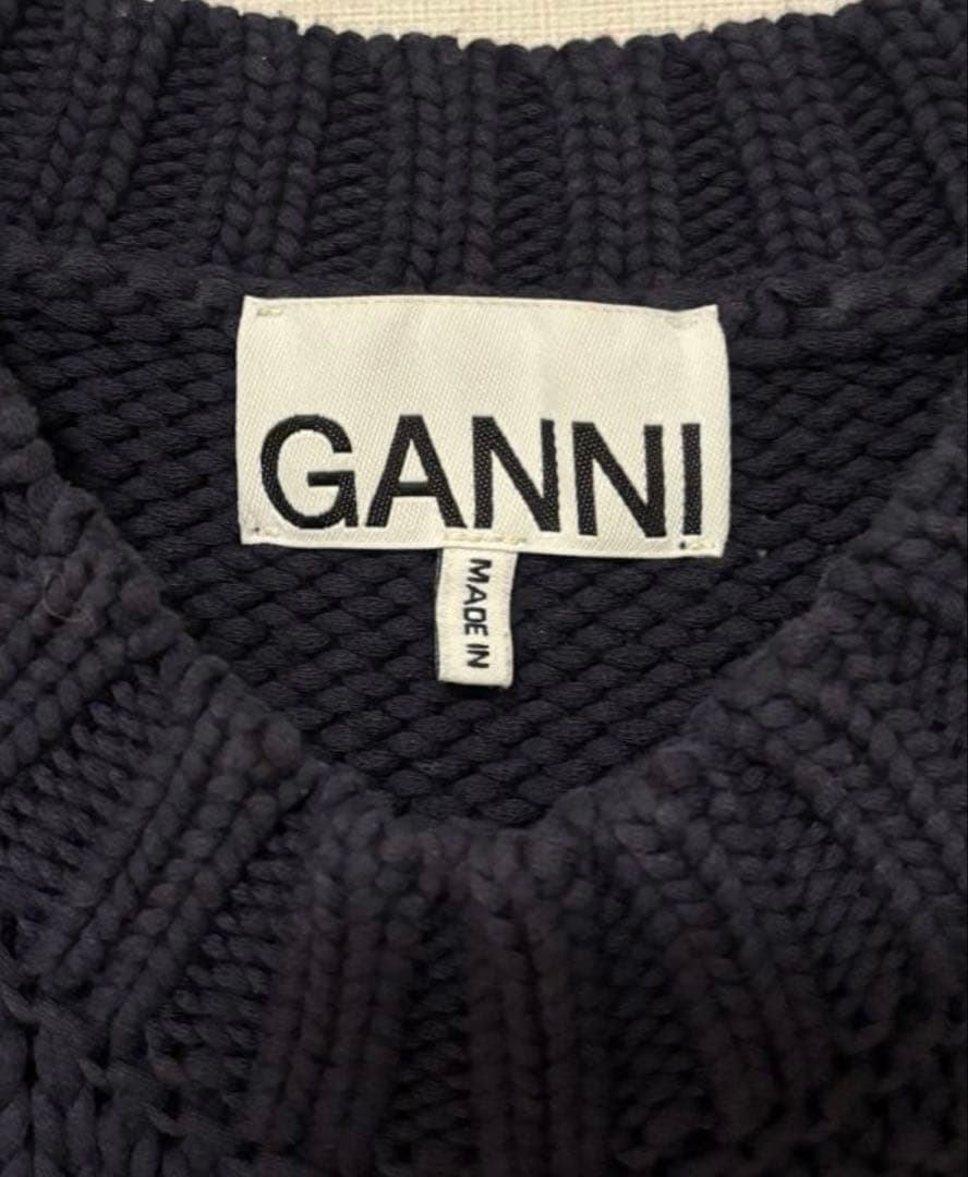 GANNI ネイビー ニットベスト　美品