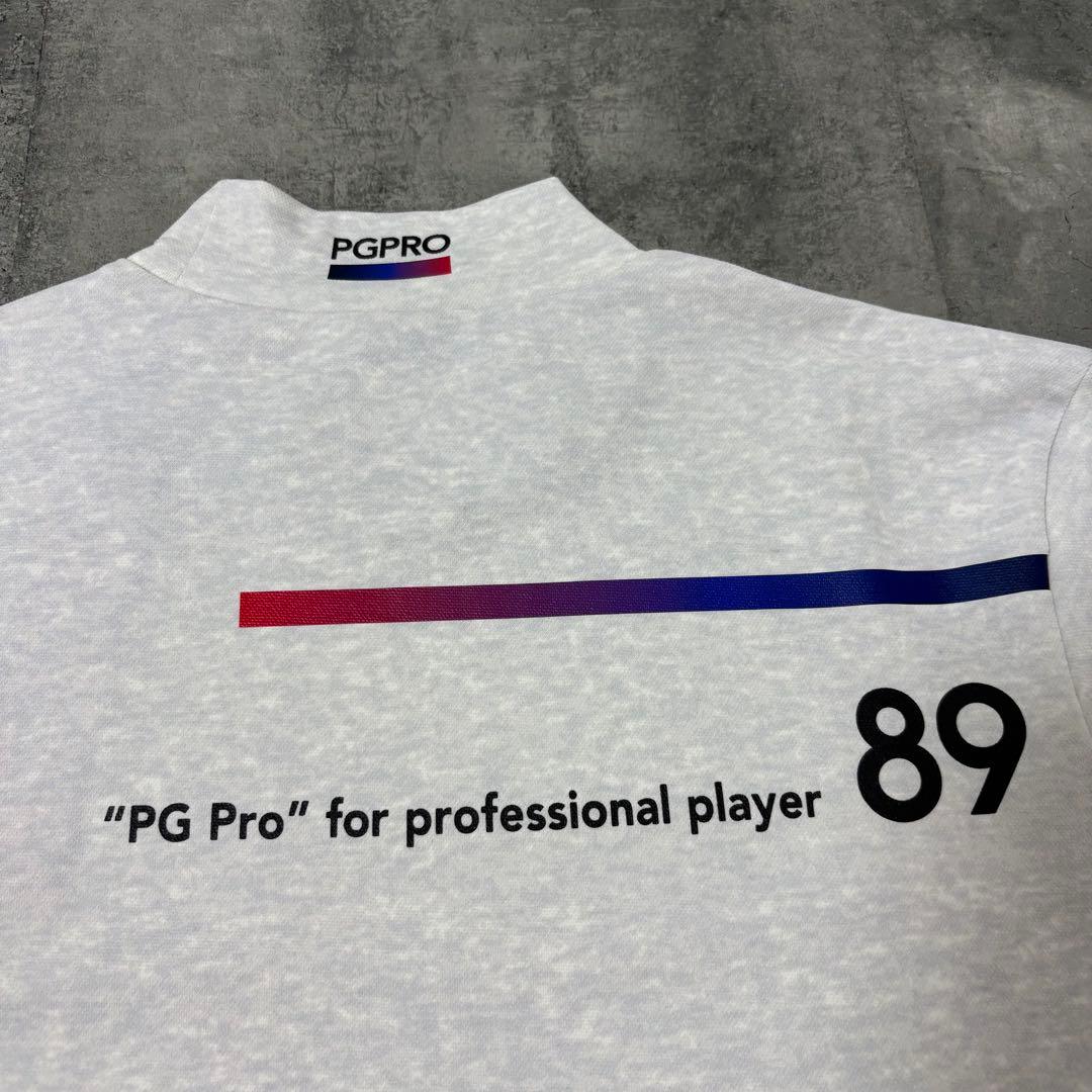 【新品】パーリーゲイツ　半袖モックネックシャツ　PGPRO ライトグレー　M