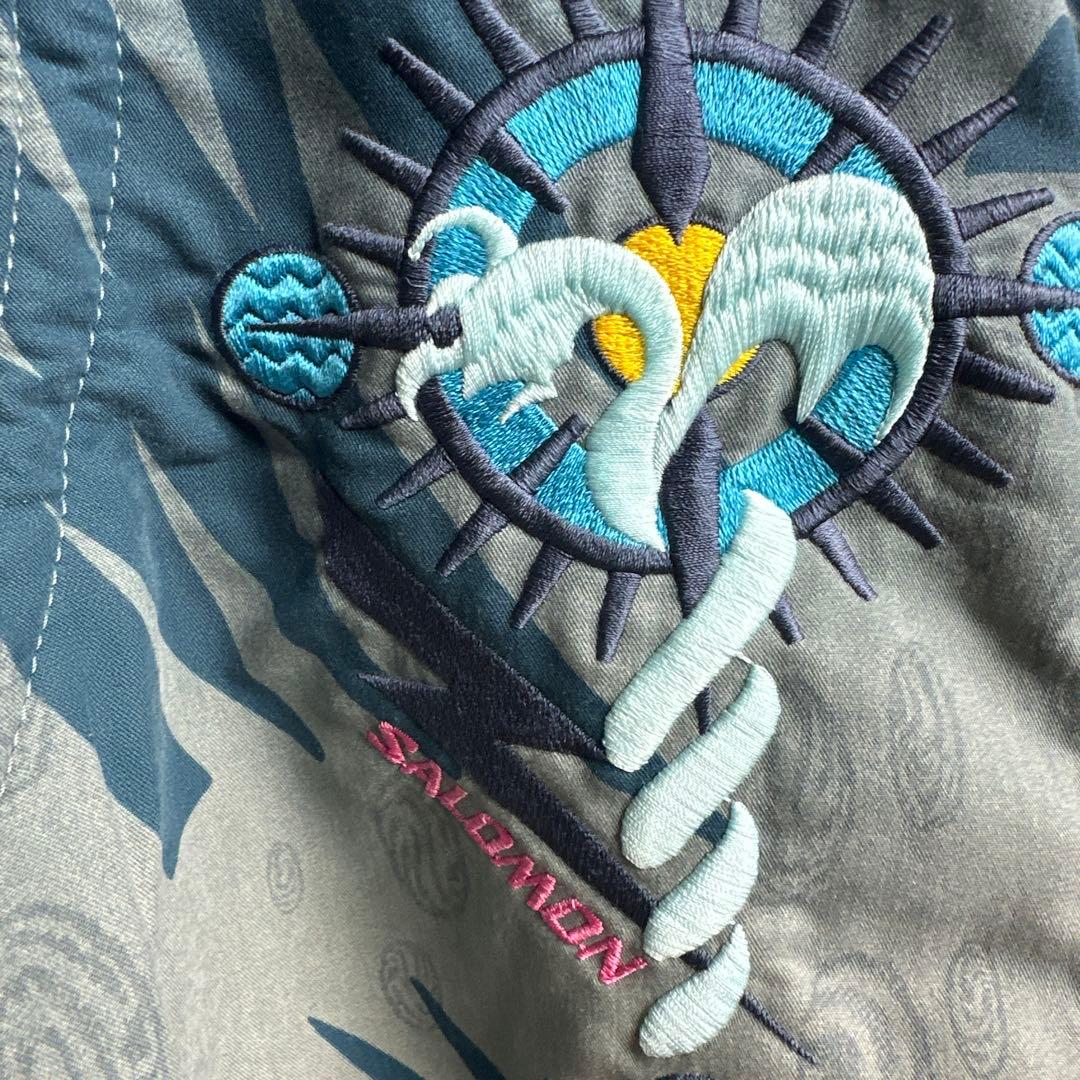 Nais SALOMON 刺繍リバーシブルベストスカジャンビンテージ レア